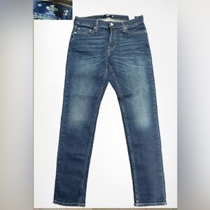 Hollister Men's Dark Blue Straight Jeans